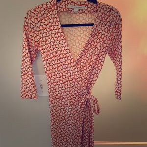DVF 3/4 sleeve wrap dress